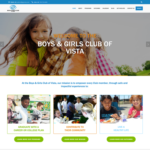 Digital website with the title 'Friendly Modern Design for Childcare Focus Organization'