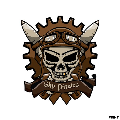 Pirate design with the title 'Logo for Sky Pirates'