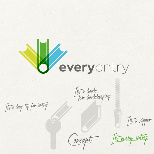 Bookkeeping logo with the title 'Clean and Modern Logo for a Startup Cloud-Based Bookkeeping Company'
