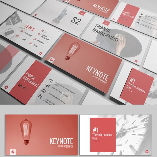 Slide design with the title 'Clean Powerpoint Template Design'
