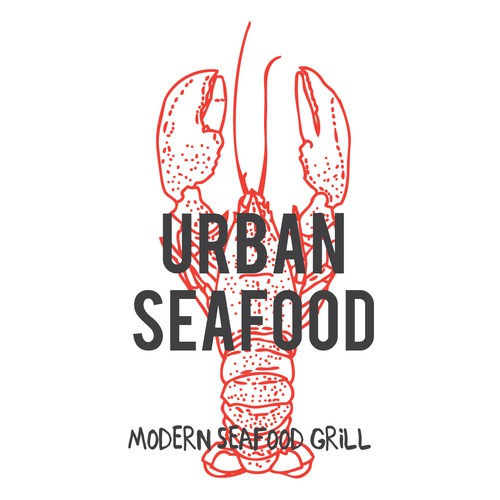 Seafood brand with the title 'Fresh modern logo for a seafood restaurant'