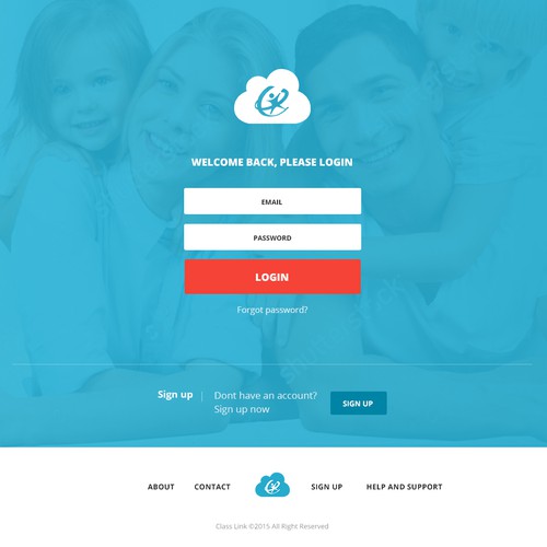 Login website with the title 'Login page design'