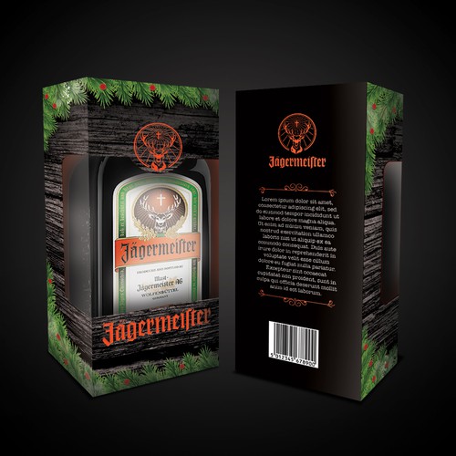 Beer packaging with the title 'Jagermeister Chrismast Box'