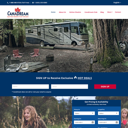 Travel agency website with the title 'Travel Website Design'