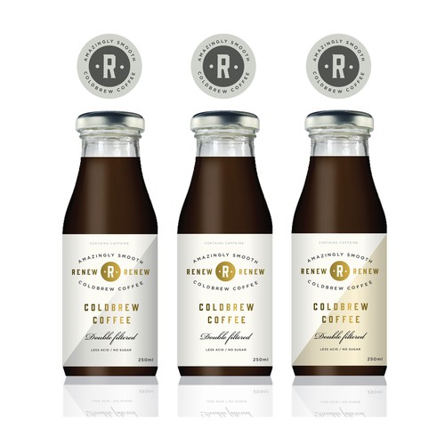 Cold brew label with the title 'cold Brew Coffee Logo'