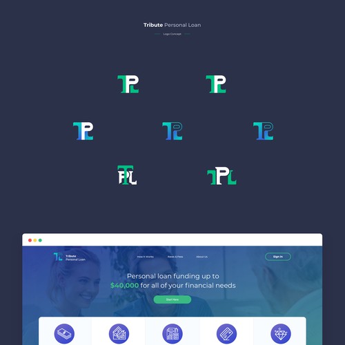 Simple website with the title 'Tribute Personal Loan'