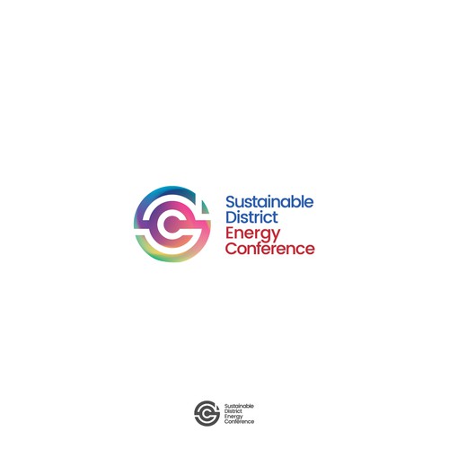 Conference logo with the title 'SDEC logo design'