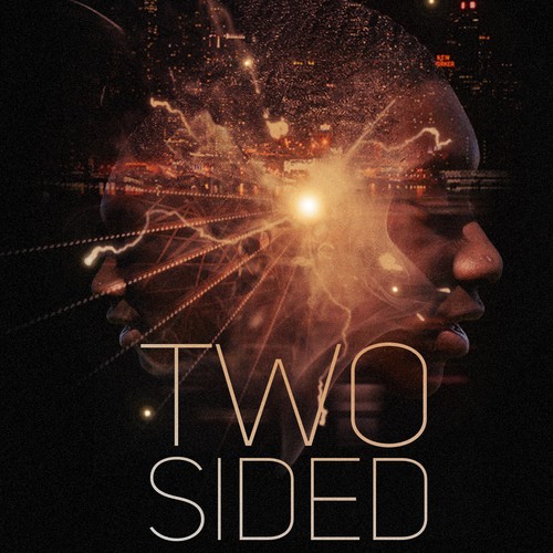 Abstract book cover with the title 'Showing inner demons in a book cover design'