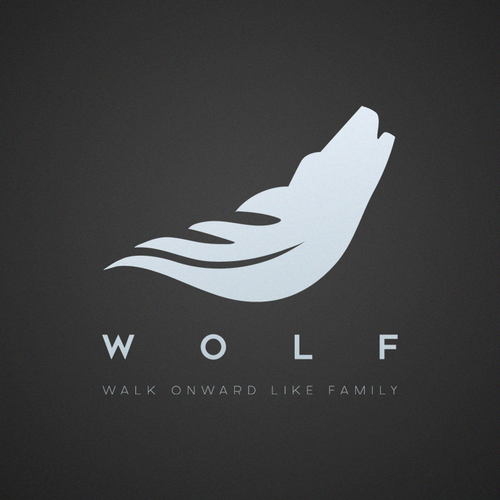 Silver logo with the title 'Combination of a Wolf and a Leather'