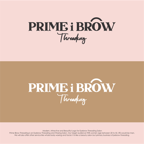 Beauty salon design with the title ' Modern, Attractive and Beautiful Logo for Eyebrow Threading Salon'