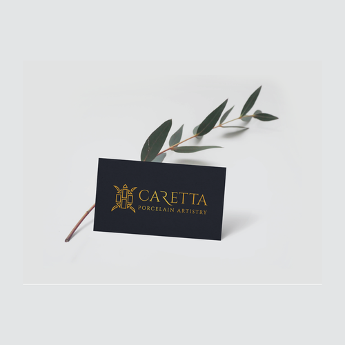 Alternative design with the title 'Business Card Caretta'
