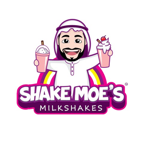 Milkshake design with the title 'Shake Moes'