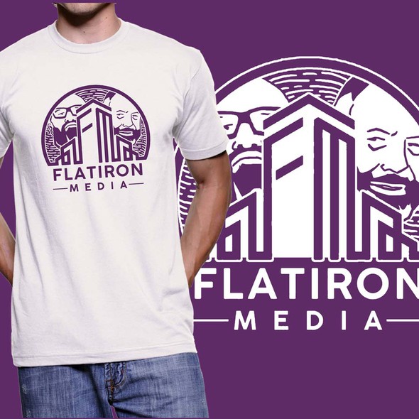 Company artwork with the title 'T-shirt design for Flatiron'