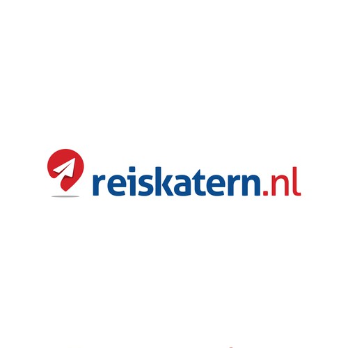 Paper plane design with the title 'Reiskatern.nl Logo'