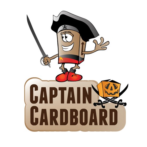Cardboard design with the title 'Captain Cardboard needs a new logo'