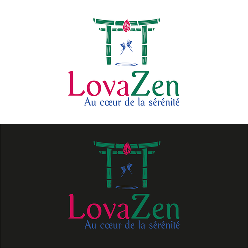 Bamboo logo with the title 'Logo for LovaZen, well-being places thanks to nature'