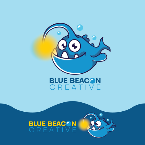 Logo with the title 'Embrace the Extraordinary for Blue Beacon Creative's Logo: Dare to Be Different!'