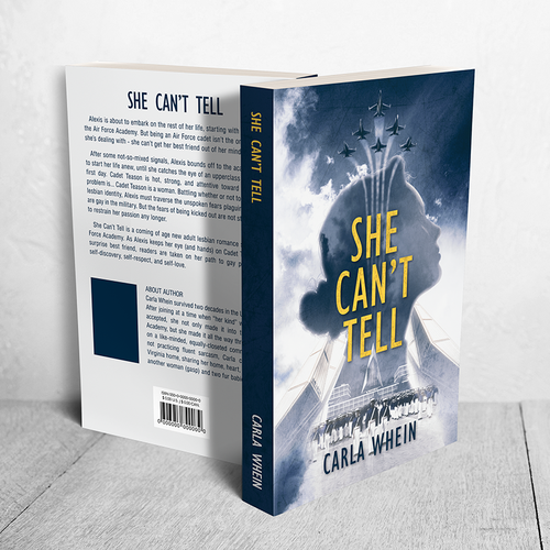 Autobiography book cover with the title 'Cover for “She Can’t Tell” by Carla Whein'