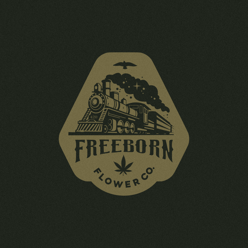 Sticker logo with the title 'FREEBORN'