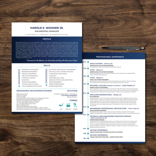 CV design with the title 'Modern CV'