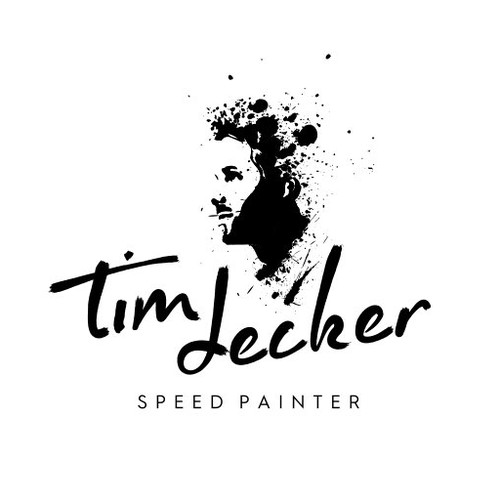 Paint logo with the title 'Artistic logo concept for speed painter'