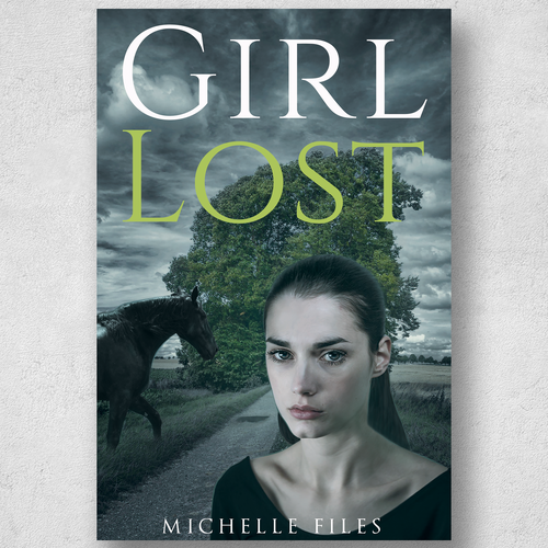 Green book cover with the title 'Girl Lost - Book Cover'