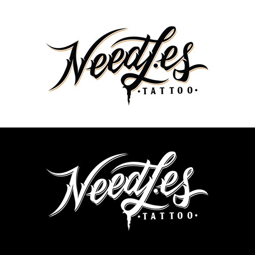 Brush lettering design with the title 'Needl.es'