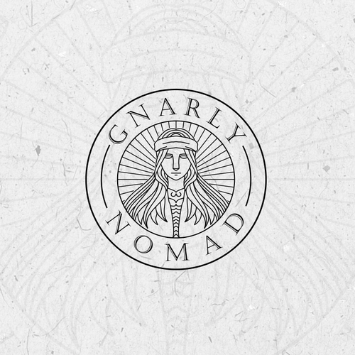 Outline logo with the title 'gnarly nomad '