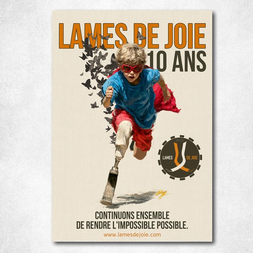Design with the title 'Lames de joie poster'