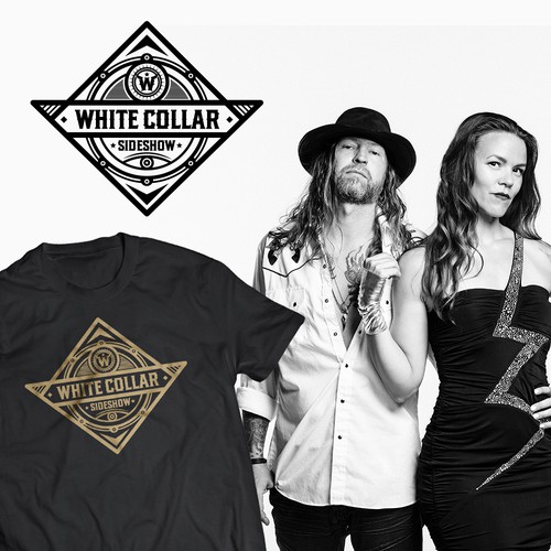 Band logo with the title 'WHITE COLLAR SIDESHOW Band logo'