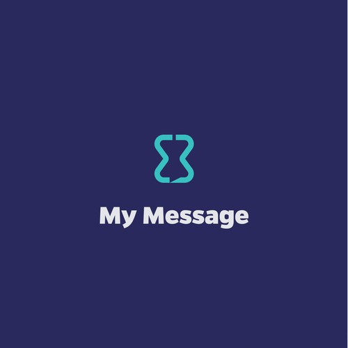Hourglass design with the title 'My Message App Logo'