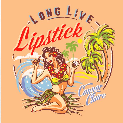 Fashion t-shirt with the title 'T-shirt design in Retro Hawaiian style'