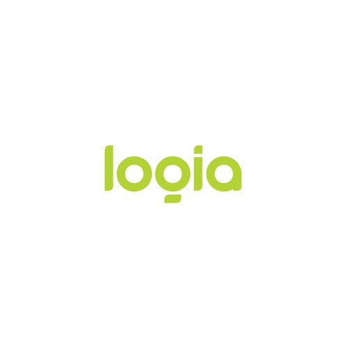 Laptop logo with the title 'Logia logo design'