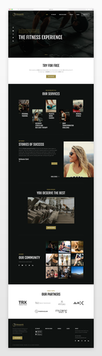 Gym website with the title 'Fitness Studio / Web Design Concept'