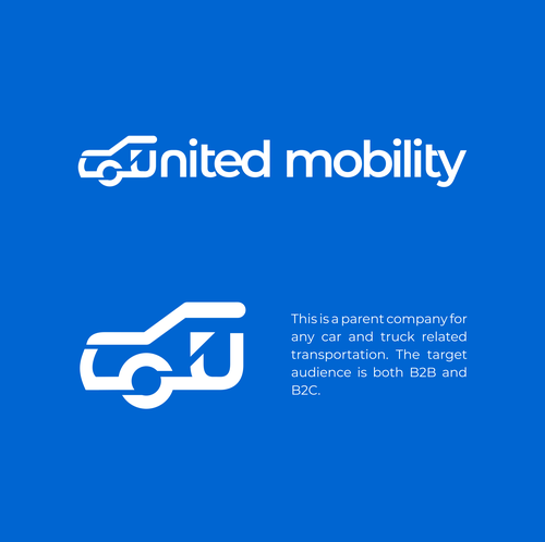 Auto design with the title 'United Mobility Logo | Automotive | Company | Car | Monogram | Line | Art | Technology'