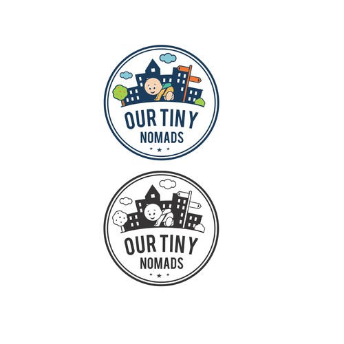 Tour logo with the title 'our tiny nomads'
