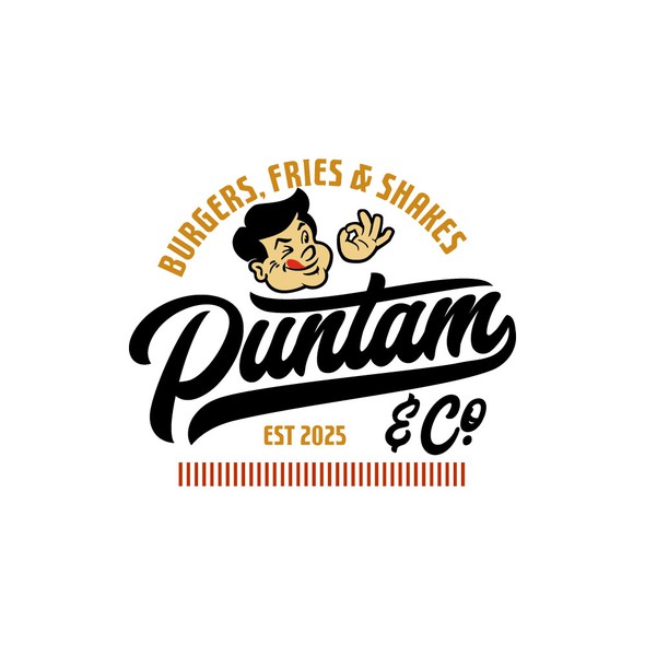 Logo with the title 'Logo for burger joint. Not used. For sale'