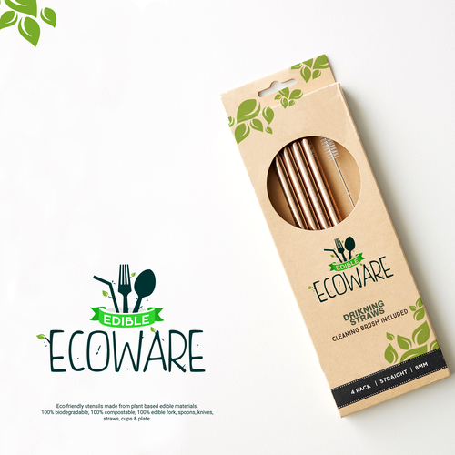 Ecological brand with the title 'Edible Ecoware'