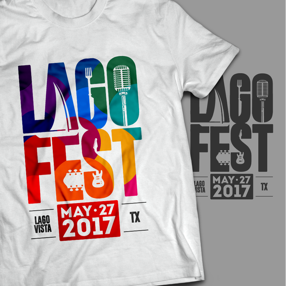Music festival logo with the title 'Logo for Lakeside music festival'