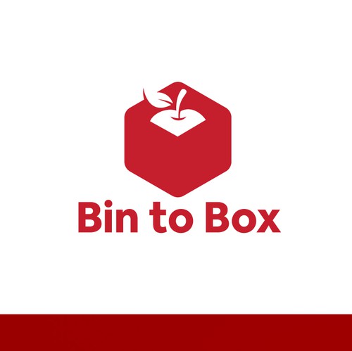 Apple brand with the title 'Bin to Box Logo Design'