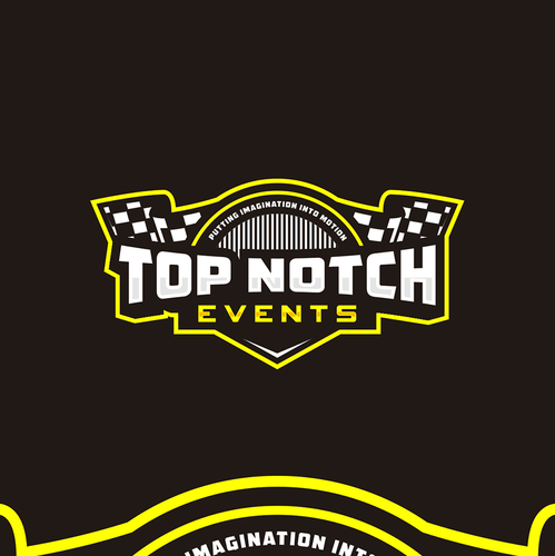 Race car design with the title 'TOP NOTCH EVENTS - available for sale'