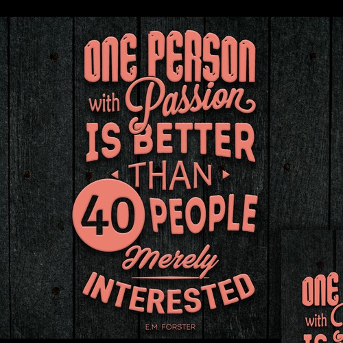 Text artwork with the title 'Wallpaper for 99design contest'