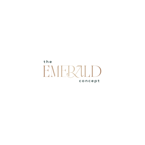 Logo with the title 'The Emerald Concept salon logo'