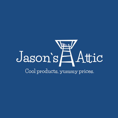 Ladder logo with the title 'Jason`s Attic / Cool products, yummy prices.'