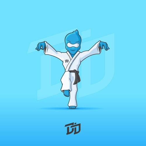 Karate design with the title 'Drupal Dojo Mascot '