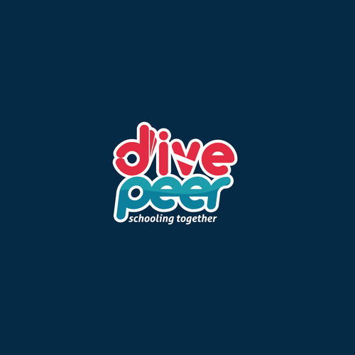 Diving design with the title 'Dive Peer '