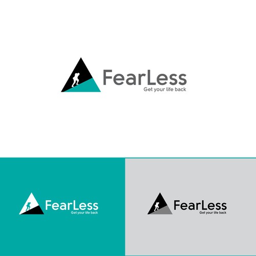 Motivational logo with the title 'Fear Less Logo design'