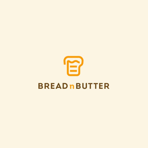 Butter design with the title 'Bread & butter logo concept'