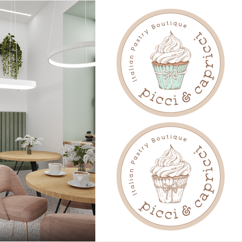 Patisserie design with the title 'Picci & Capricci'
