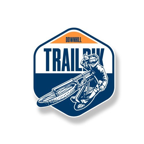 Mountain bike design with the title 'MTB sticker design'